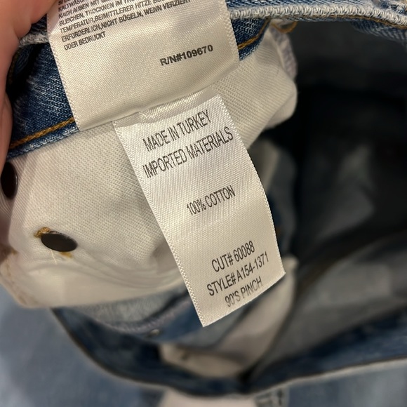 AGOLDE blue high waisted straight leg jeans size 26 - Picture 5 of 7